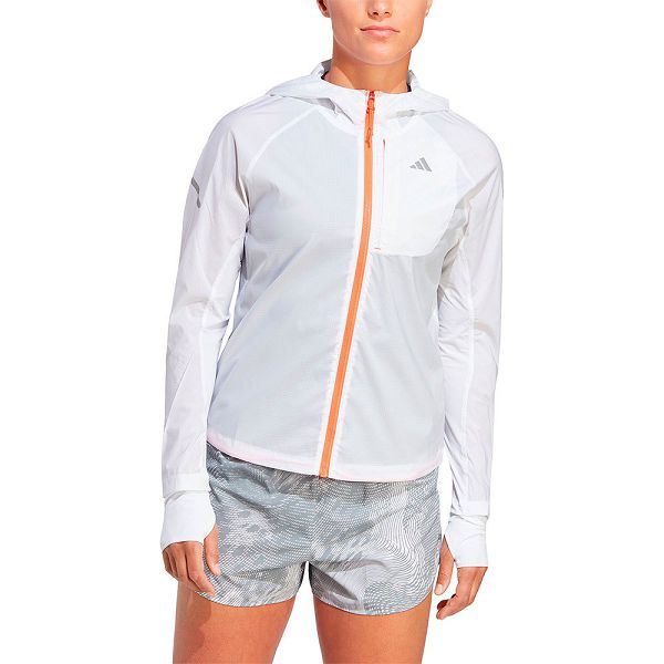 White Women\'s Adidas Fast Jackets | 1307259-YL