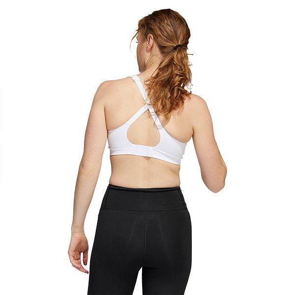 White Women's Adidas HS Sports Bra | 3472805-JU