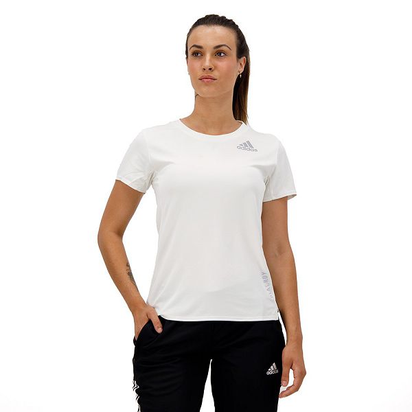 White Women\'s Adidas Heat RDY Short Sleeve T Shirts | 2850391-YK