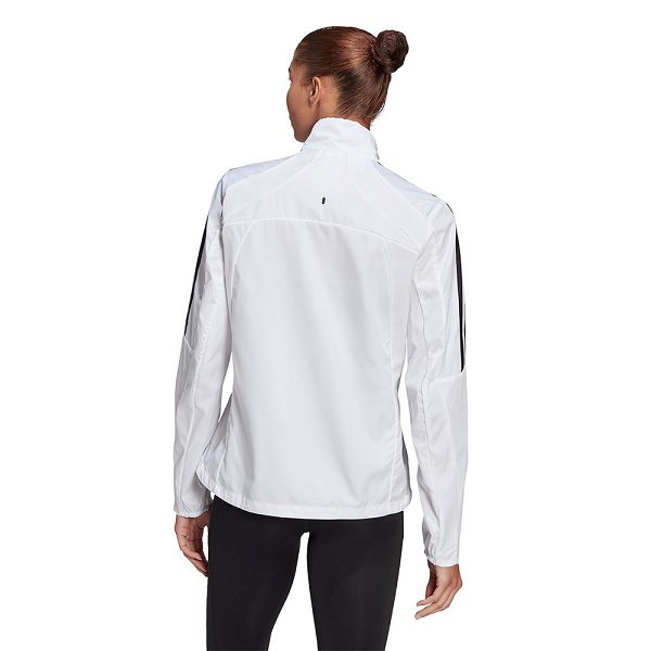 White Women's Adidas Marathon 3-Stripes Jackets | 2804795-BG