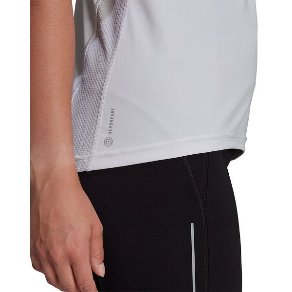 White Women's Adidas Own The Run Short Sleeve T Shirts | 1905246-BA