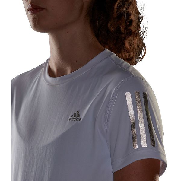 White Women's Adidas Own The Run Short Sleeve T Shirts | 1905246-BA