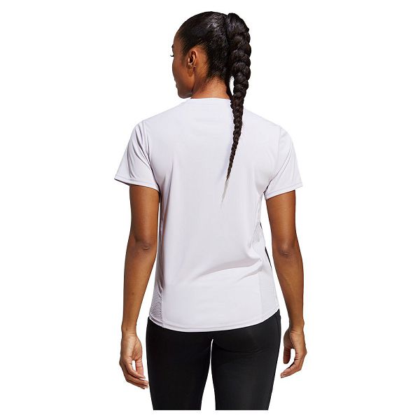 White Women's Adidas Own The Run Short Sleeve T Shirts | 4219758-IL