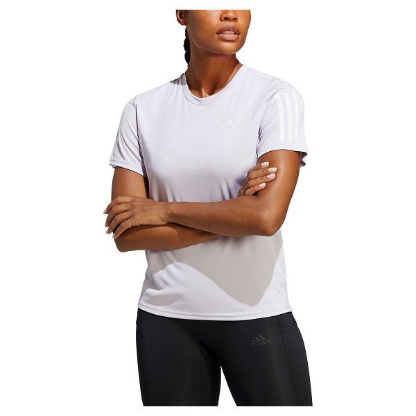 White Women\'s Adidas Own The Run Short Sleeve T Shirts | 4219758-IL