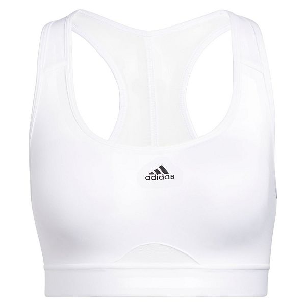 White Women\'s Adidas Power MS PD Sports Bra | 0934675-LO