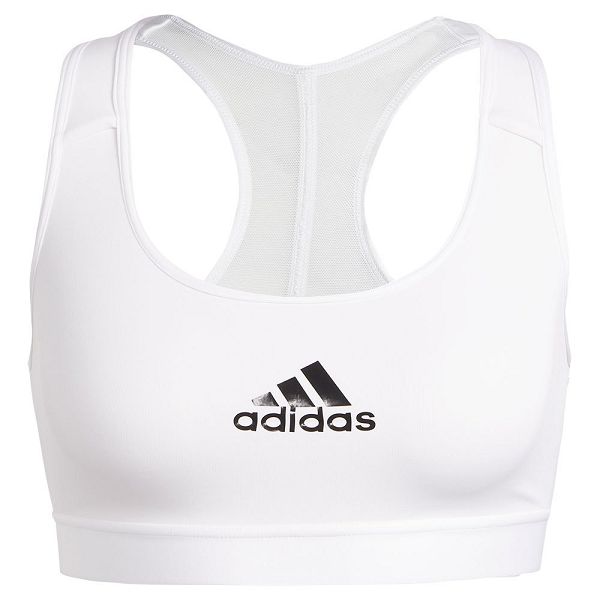 White Women's Adidas Power Medium-Support Sports Bra | 4120396-GF