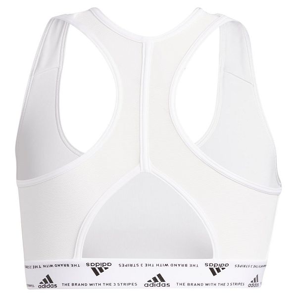 White Women's Adidas Power Medium-Support Sports Bra | 4120396-GF