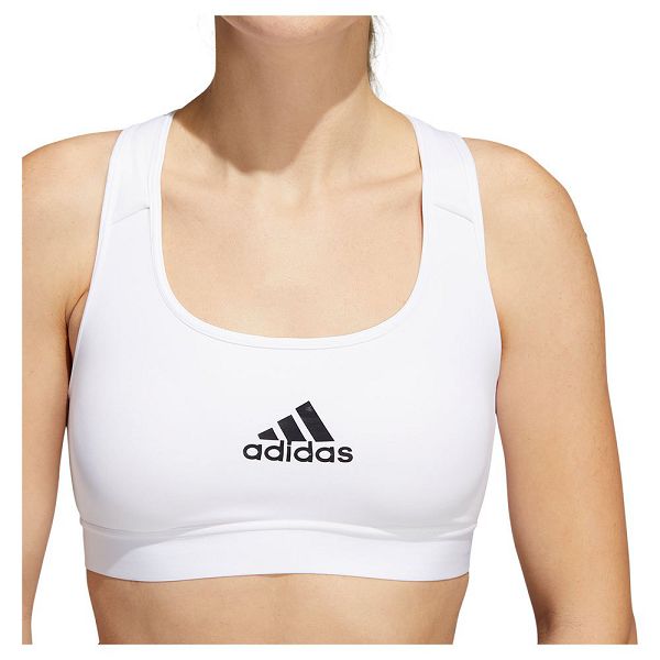 White Women's Adidas Power Medium-Support Sports Bra | 4120396-GF