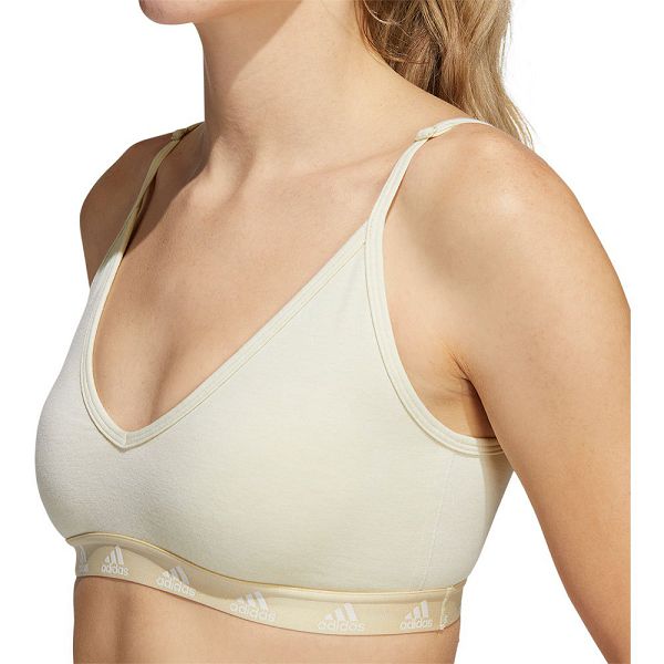 White Women's Adidas Pureb Sports Bra | 0412986-QZ