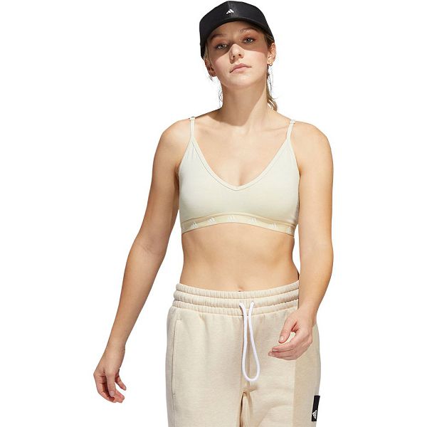 White Women\'s Adidas Pureb Sports Bra | 0412986-QZ