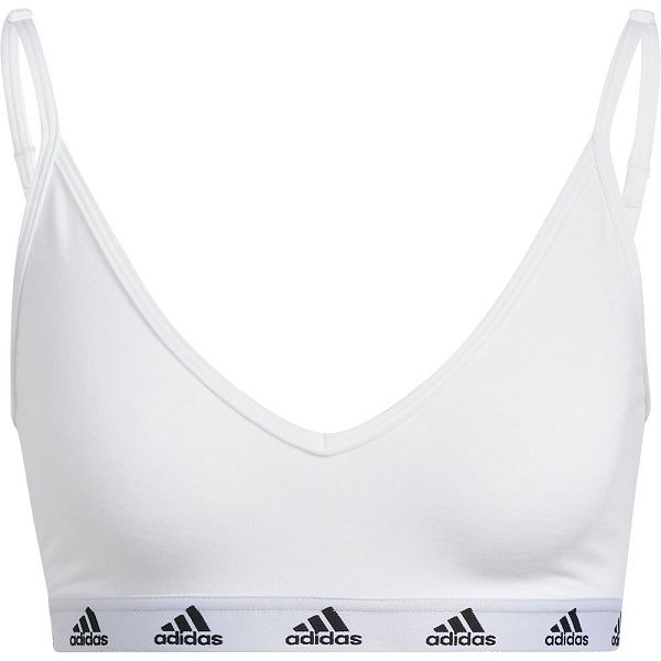 White Women's Adidas Pureb Sports Bra | 1530496-EY