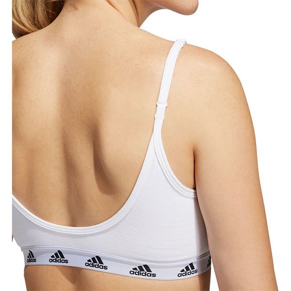 White Women's Adidas Pureb Sports Bra | 1530496-EY