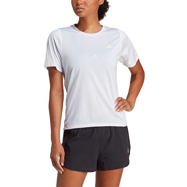 White Women\'s Adidas Run Icons 3S Lo Ca Short Sleeve T Shirts | 4063782-ZR