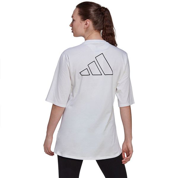 White Women's Adidas Run Icons Made With Nature Short Sleeve T Shirts | 3408261-BR