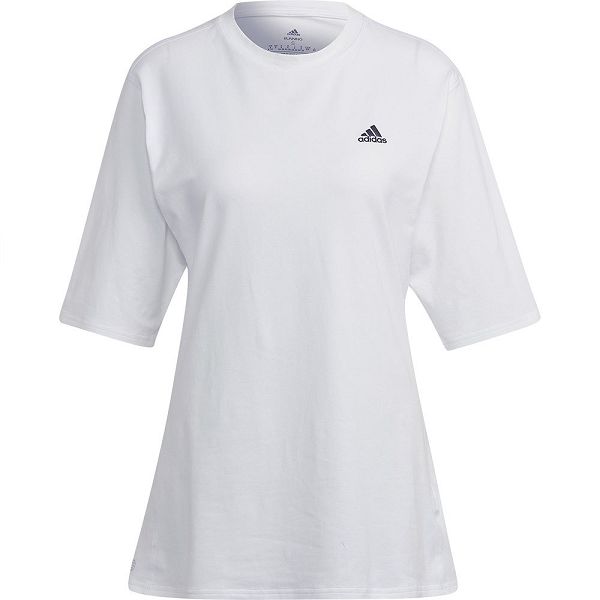 White Women's Adidas Run Icons Made With Nature Short Sleeve T Shirts | 3408261-BR