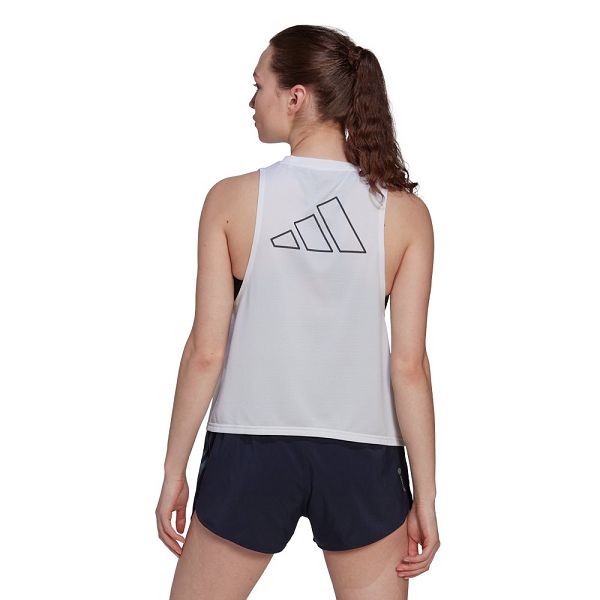 White Women's Adidas Run Icons Sleeveless T Shirts | 2743015-ZC