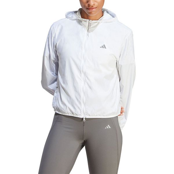 White Women\'s Adidas Run It Jackets | 9021643-FM