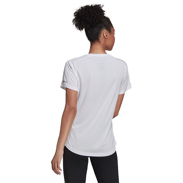 White Women's Adidas Run It Short Sleeve T Shirts | 0675241-GD