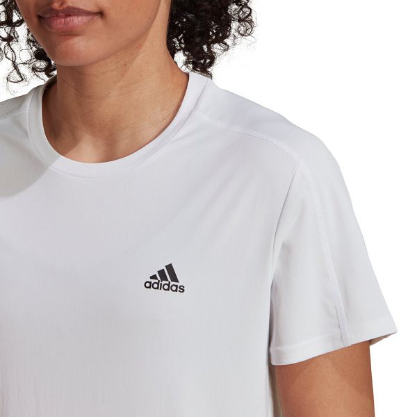 White Women's Adidas Run It Short Sleeve T Shirts | 6509473-UC