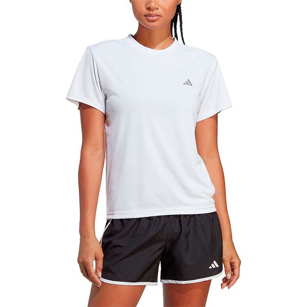 White Women\'s Adidas Run It Short Sleeve T Shirts | 9271640-SP