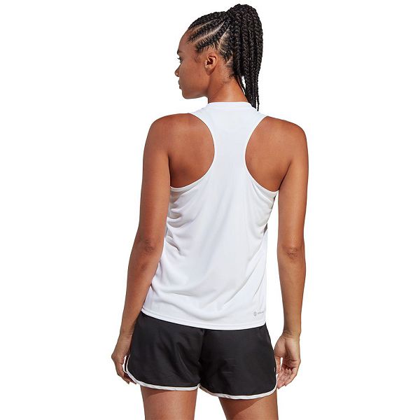 White Women's Adidas Run It Sleeveless T Shirts | 1584296-EY