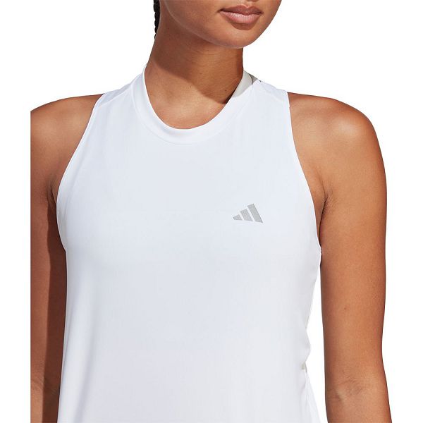 White Women's Adidas Run It Sleeveless T Shirts | 1584296-EY