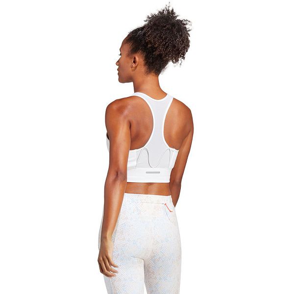 White Women's Adidas Run Ms Pkt Sports Bra | 8937451-ZL