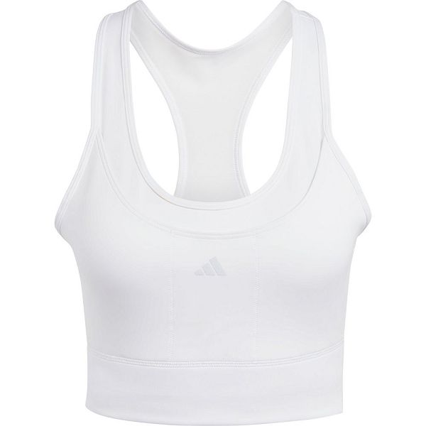 White Women's Adidas Run Ms Pkt Sports Bra | 8937451-ZL