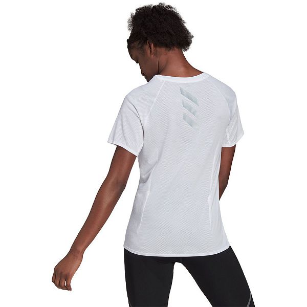 White Women's Adidas Runner Short Sleeve T Shirts | 3680924-EF