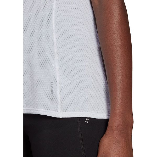 White Women's Adidas Runner Short Sleeve T Shirts | 3680924-EF