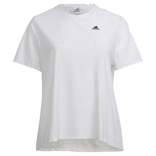 White Women\'s Adidas Runner Short Sleeve T Shirts | 9673851-BA