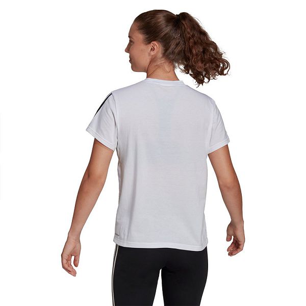 White Women's Adidas TC Short Sleeve T Shirts | 7564928-XZ