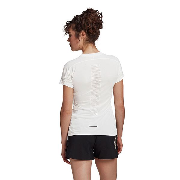 White Women's Adidas Terrex Parley Agravic Trail All-Around Short Sleeve T Shirts | 2506498-BX