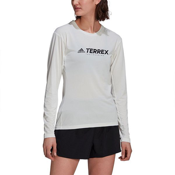 White Women\'s Adidas Trail Long Sleeve T Shirts | 6540732-FM