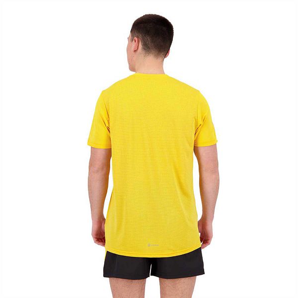 Yellow Men's Adidas Own The Run Short Sleeve T Shirts | 3065248-VC