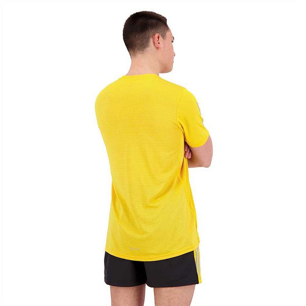 Yellow Men's Adidas Own The Run Short Sleeve T Shirts | 3065248-VC