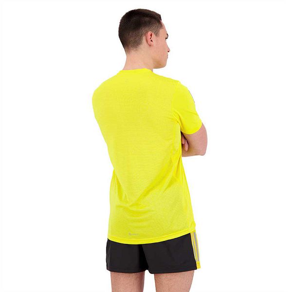 Yellow Men's Adidas Own The Run Short Sleeve T Shirts | 4901375-EU