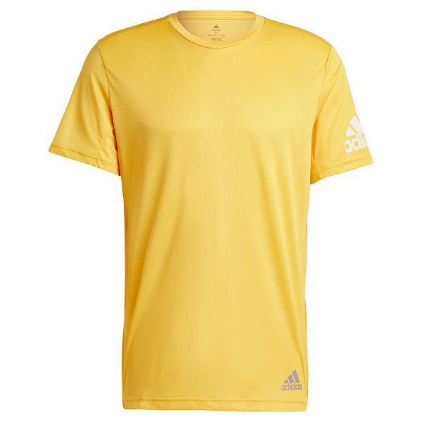 Yellow Men's Adidas Run It Short Sleeve T Shirts | 2987016-CW