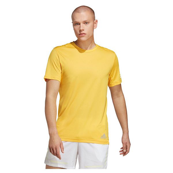 Yellow Men\'s Adidas Run It Short Sleeve T Shirts | 2987016-CW