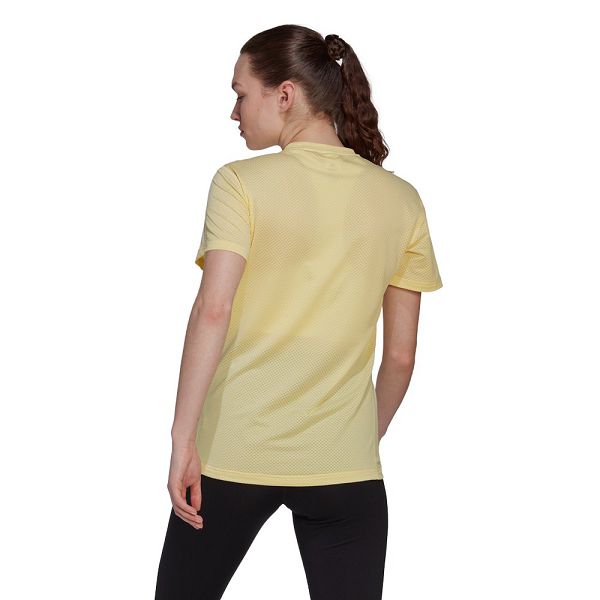 Yellow Women's Adidas Own The Run Cooler Short Sleeve T Shirts | 5240139-LX