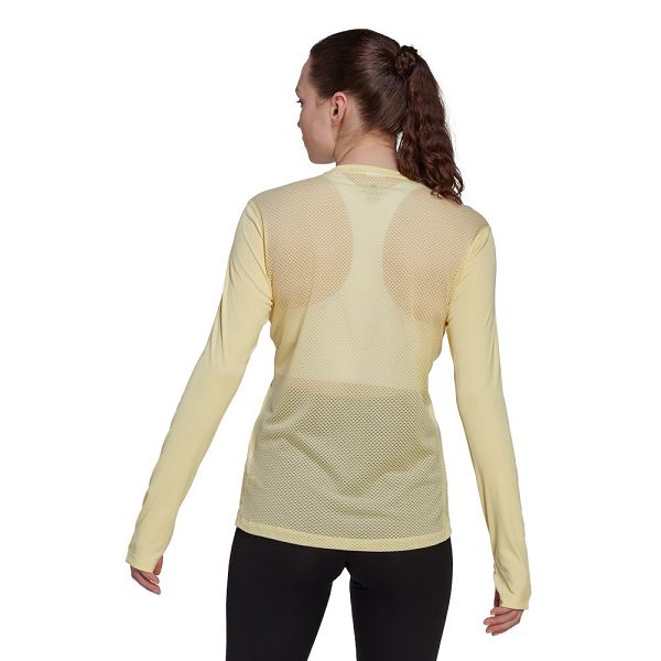 Yellow Women's Adidas Own The Run Long Sleeve T Shirts | 1638975-PK