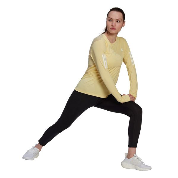 Yellow Women's Adidas Own The Run Long Sleeve T Shirts | 1638975-PK