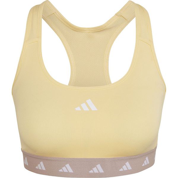 Yellow Women's Adidas Power Medium-Support Techfit Sports Bra | 0378219-JP