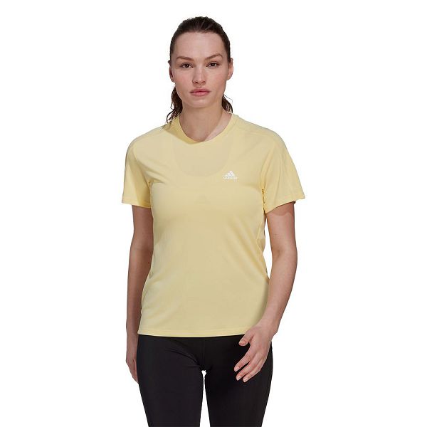 Yellow Women\'s Adidas Run It Short Sleeve T Shirts | 0174382-PE