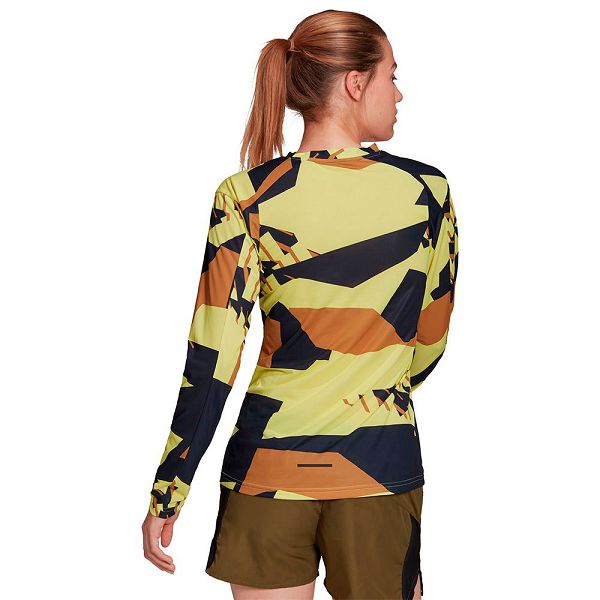 Yellow Women's Adidas Trail Gfx Long Sleeve T Shirts | 1785369-CN