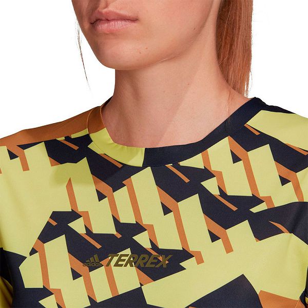 Yellow Women's Adidas Trail Gfx Long Sleeve T Shirts | 1785369-CN