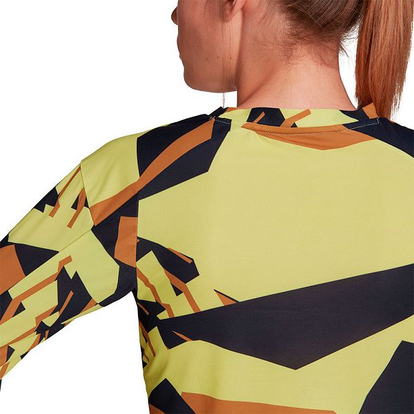 Yellow Women's Adidas Trail Gfx Long Sleeve T Shirts | 1785369-CN