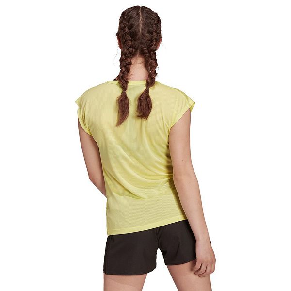 Yellow Women's Adidas Trail Logo Short Sleeve T Shirts | 6583947-WY